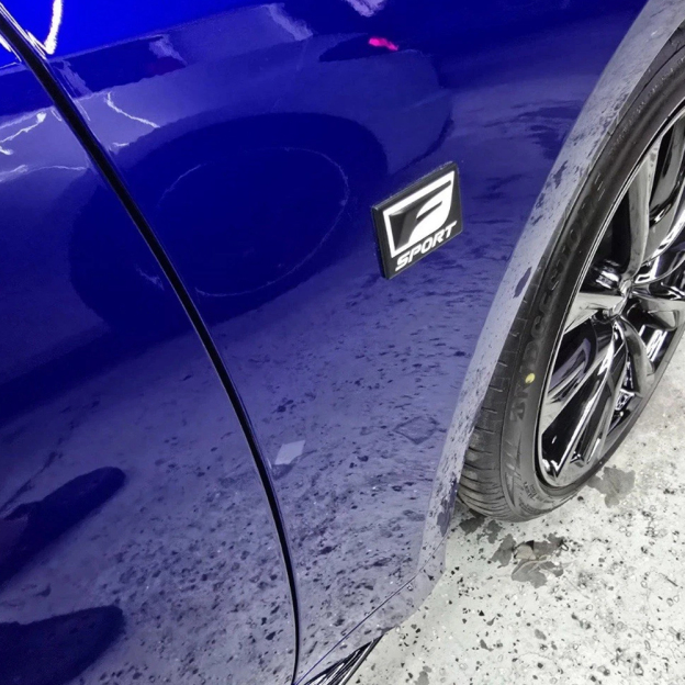 2PCS  IS-F GS-F RC IS250 350 RX350 Plastic F-SPORT Fender Side /Rear Emblem Sticker Glossy Black Lexus