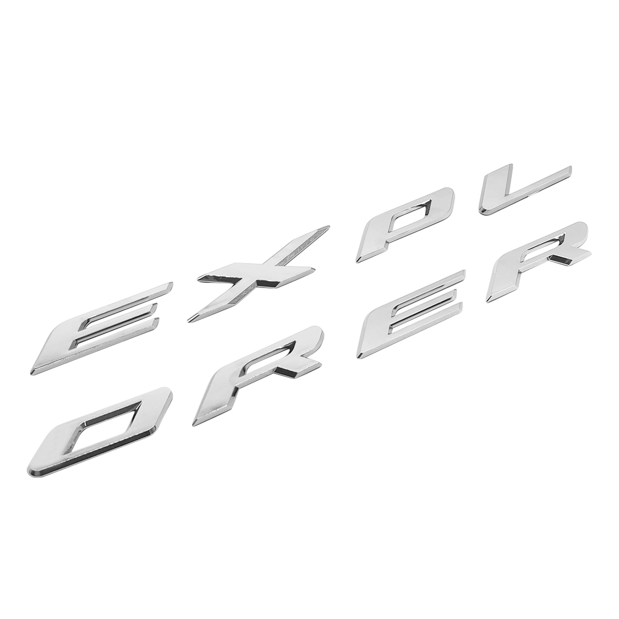 Ford Explorer 2011-2024 Front Hood Letters Emblems Badges 3D Raised Stickers Decals Gloss Chrome