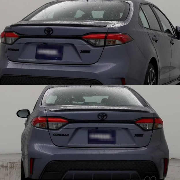 4PCS 2020-2025 Corolla XSE ABS Plastic Overlay Front Rear Emblem Kit Gloss Black Toyota PT948-02202-02
