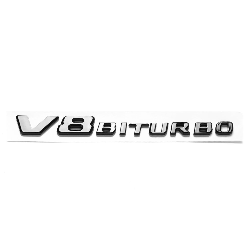 Mercedes Benz AMG 2015-2024 C63 E63 CL63 V8 BiTurbo Emblems Side Fender 3D Raised Letters Badges