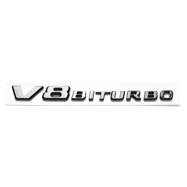 Mercedes Benz AMG 2015-2024 C63 E63 CL63 V8 BiTurbo Emblems Side Fender 3D Raised Letters Badges