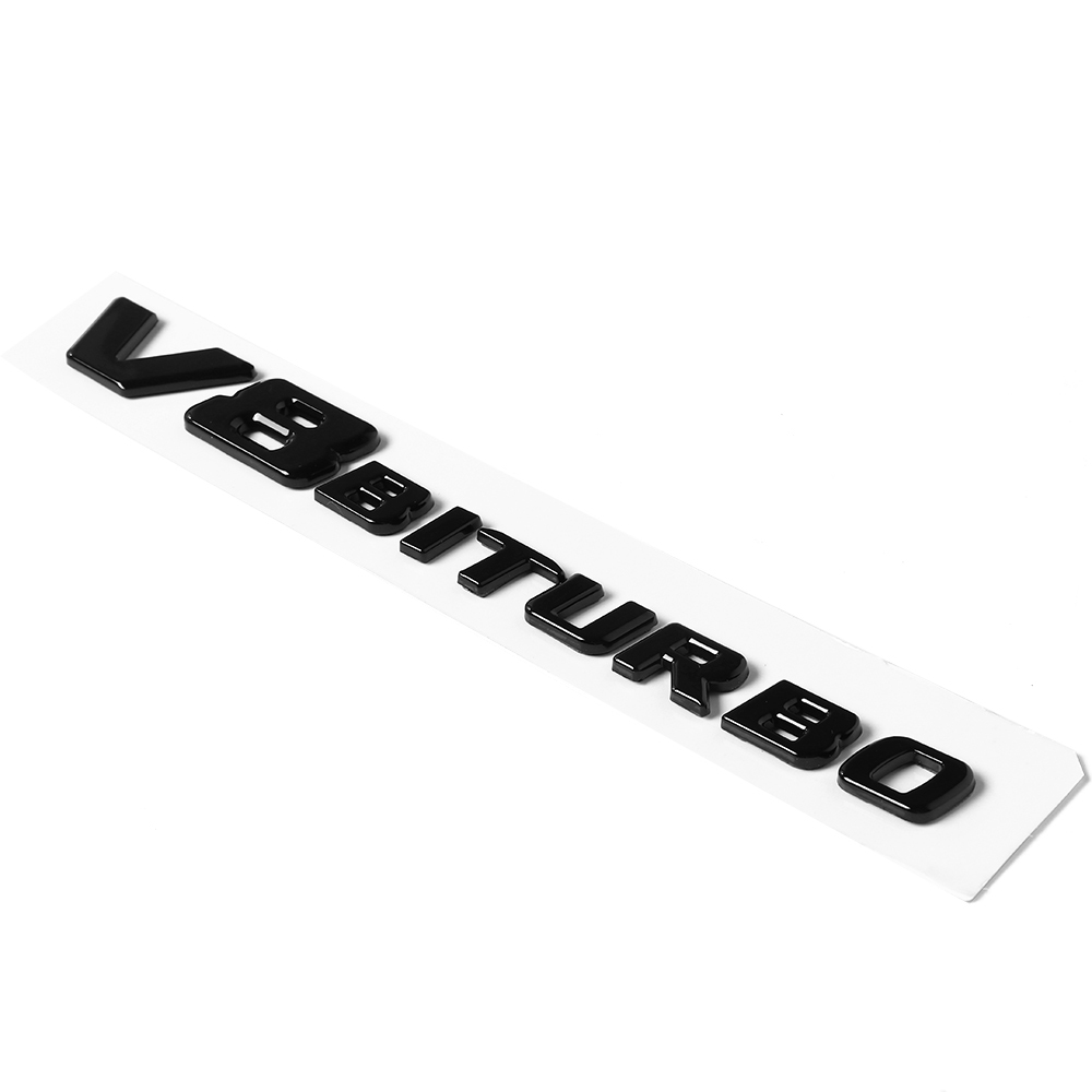Mercedes Benz AMG 2015-2024 C63 E63 CL63 V8 BiTurbo Emblems Side Fender 3D Raised Letters Badges