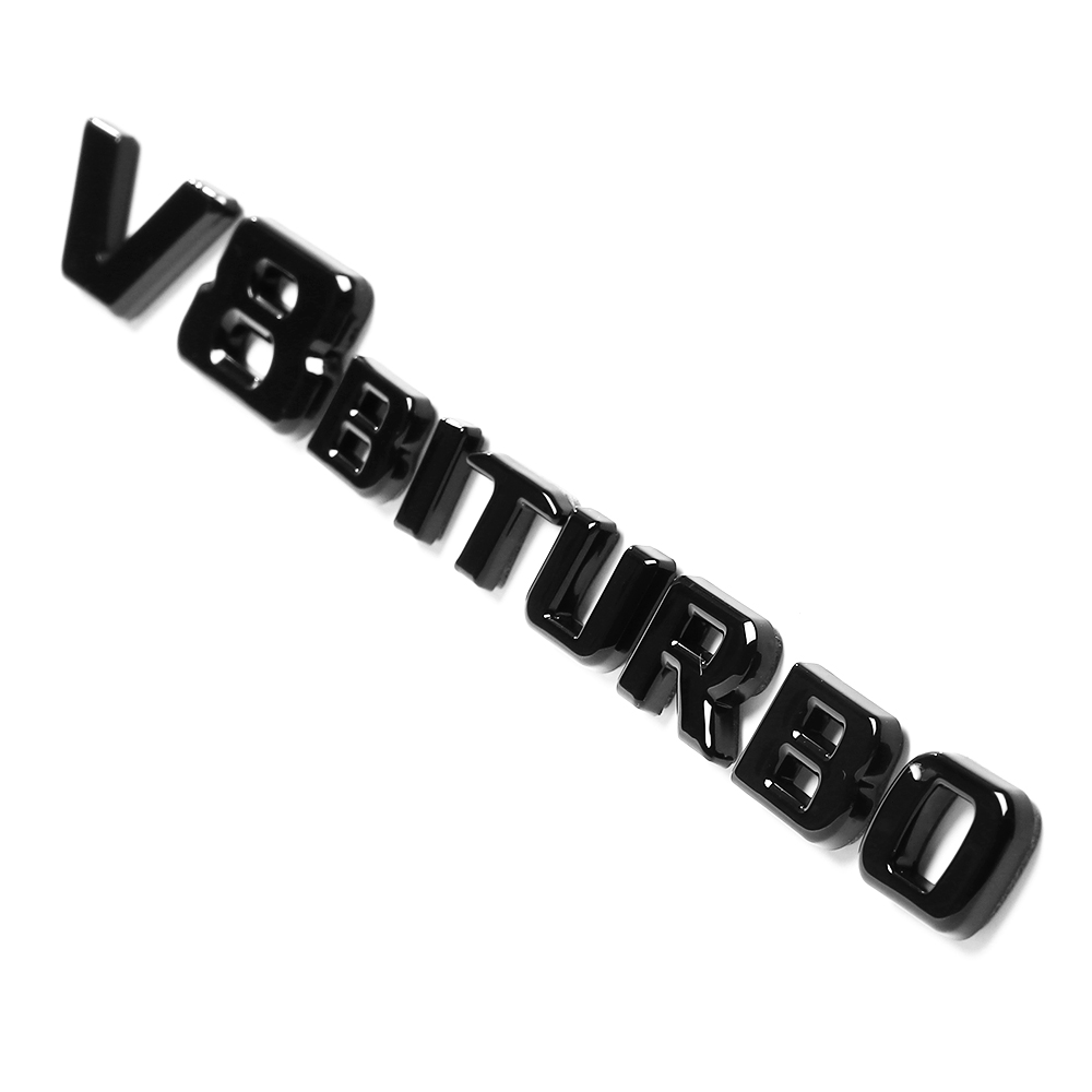 Mercedes Benz AMG 2015-2024 C63 E63 CL63 V8 BiTurbo Emblems Side Fender 3D Raised Letters Badges