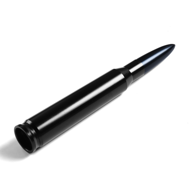 FIT FOR F-150 SIERRA 50 CALIBER BULLET ALUMINUM SHORT ANTENNA BLACK US
