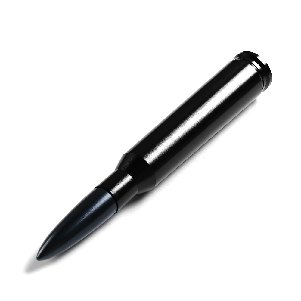 FIT FOR F-150 SIERRA 50 CALIBER BULLET ALUMINUM SHORT ANTENNA BLACK US