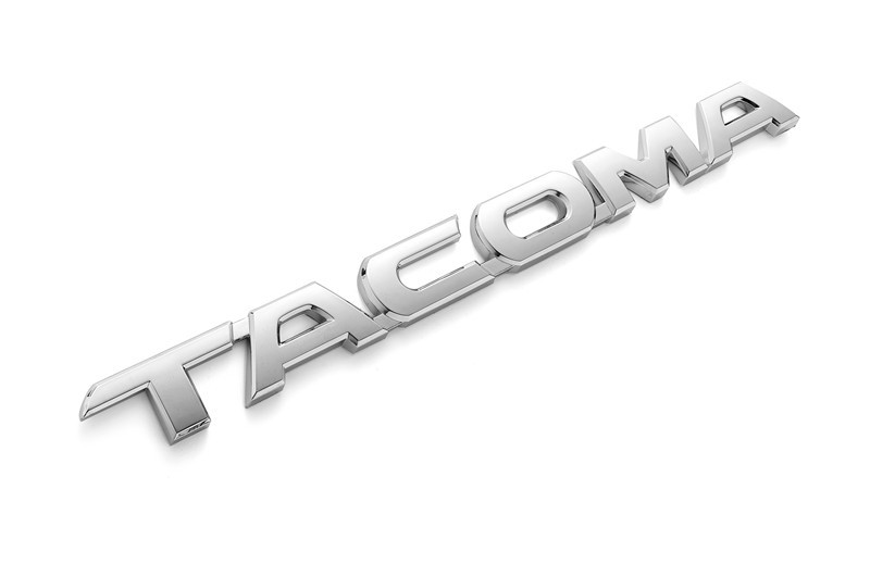 For 2005-2015 Tacoma Left Right Door Tailgate Emblems Logo Gloss Silver Badges
