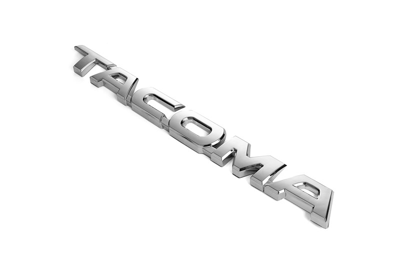 For 2005-2015 Tacoma Left Right Door Tailgate Emblems Logo Gloss Silver Badges