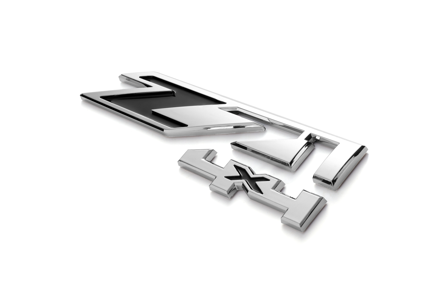 2PCS Silverado Suburban Tahoe Plastic Z71 4X4 Fender Door Side Badge Chrome Blackk Chevrolet