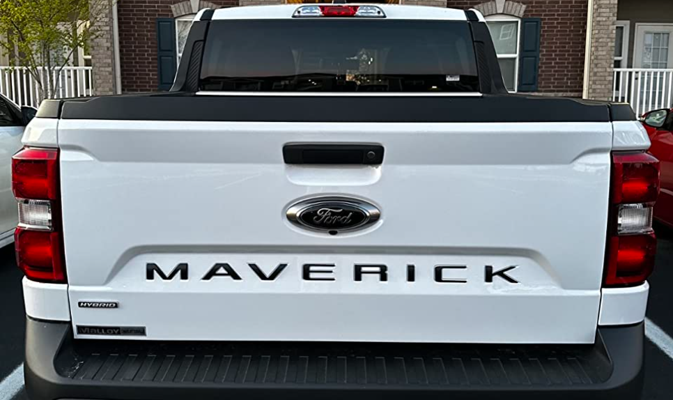  Ford MAVERICK 2022-2023 Letters Rear Tailgate Emblems Nameplate 3D Decal Sticker Gloss Black