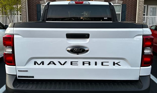  Ford MAVERICK 2022-2023 Letters Rear Tailgate Emblems Nameplate 3D Decal Sticker Gloss Black