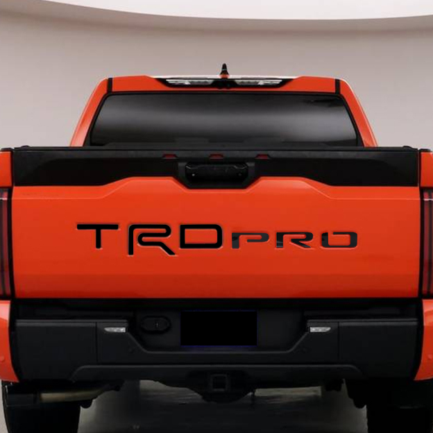2022–2025 Tundra TRD PRO Acrylic 3D Tailgate Insert Letter Gloss Black Toyota