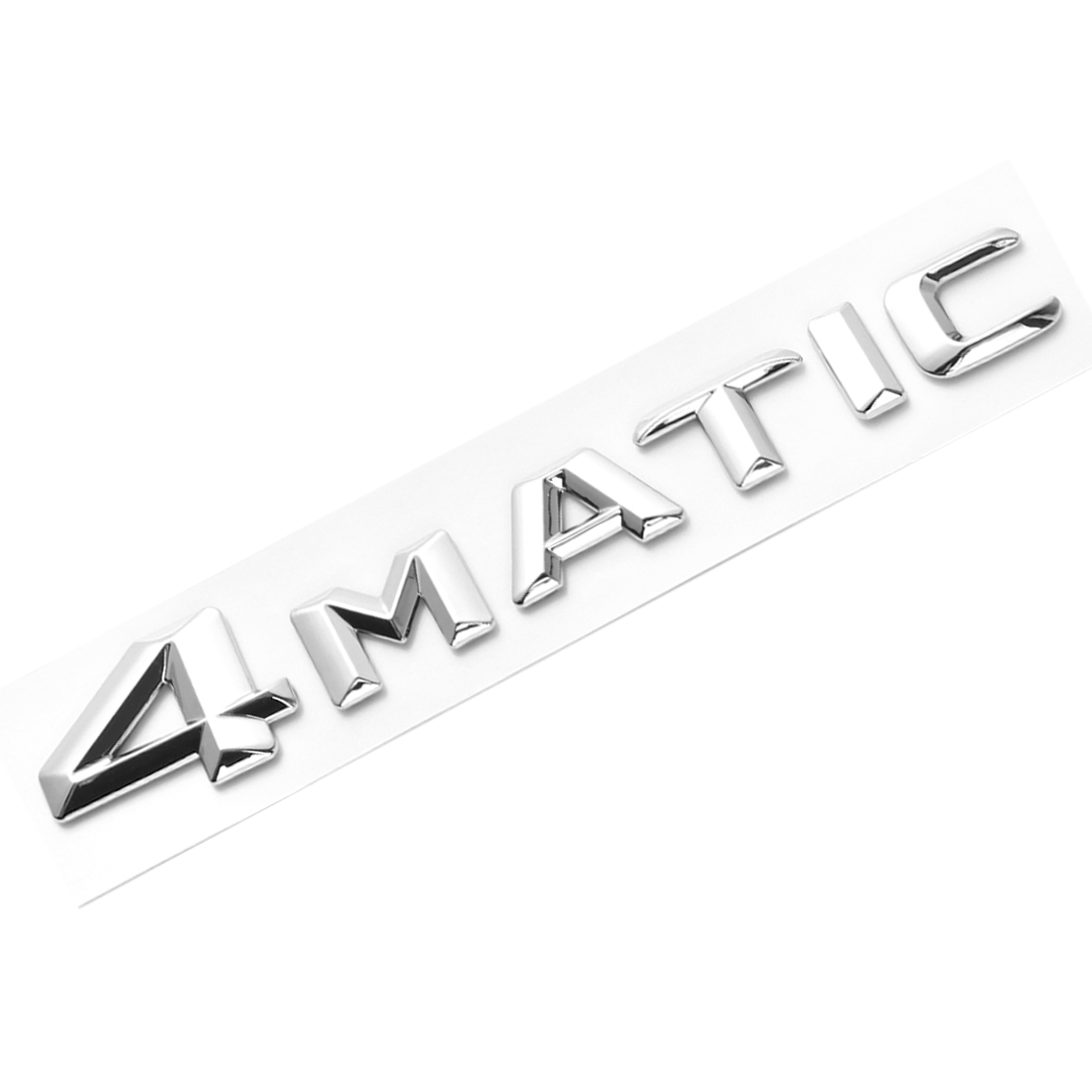 Mercedes Benz A B C E S 2014-2024  4 MATIC Rear  Tailgate Trunk Lid Letters Badge Emblem Chrome Silver