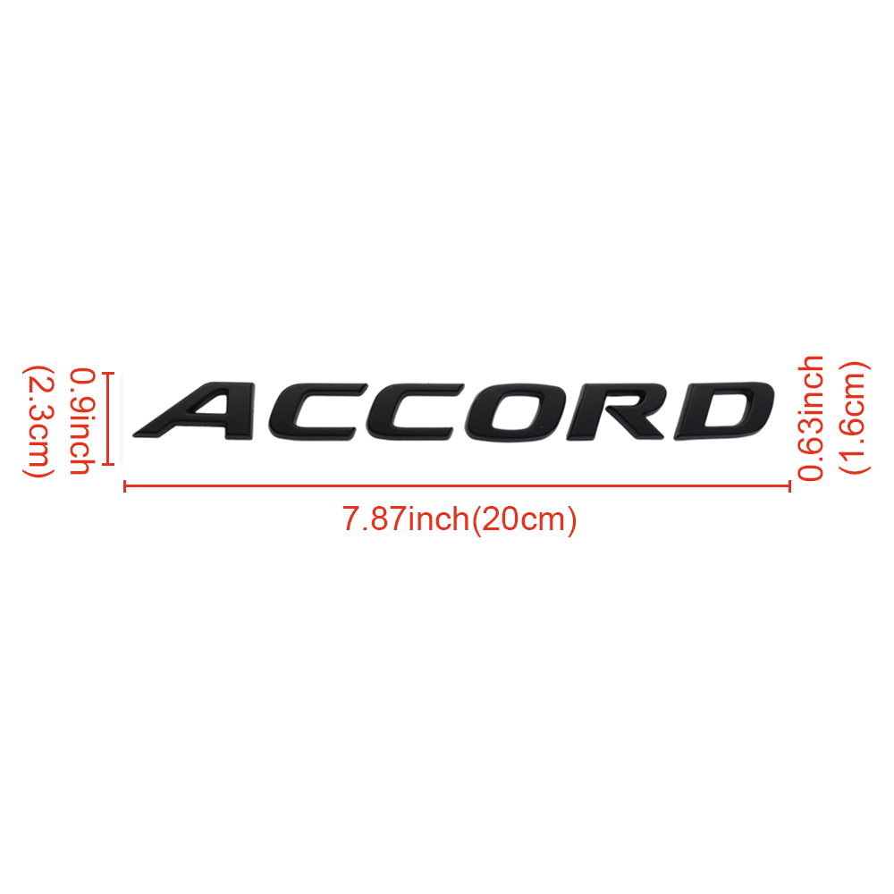 1Pcs 2018-2021 Accord ABS Plastics Rear Adhesive Letter Matte Black Honda 08F20TVA100