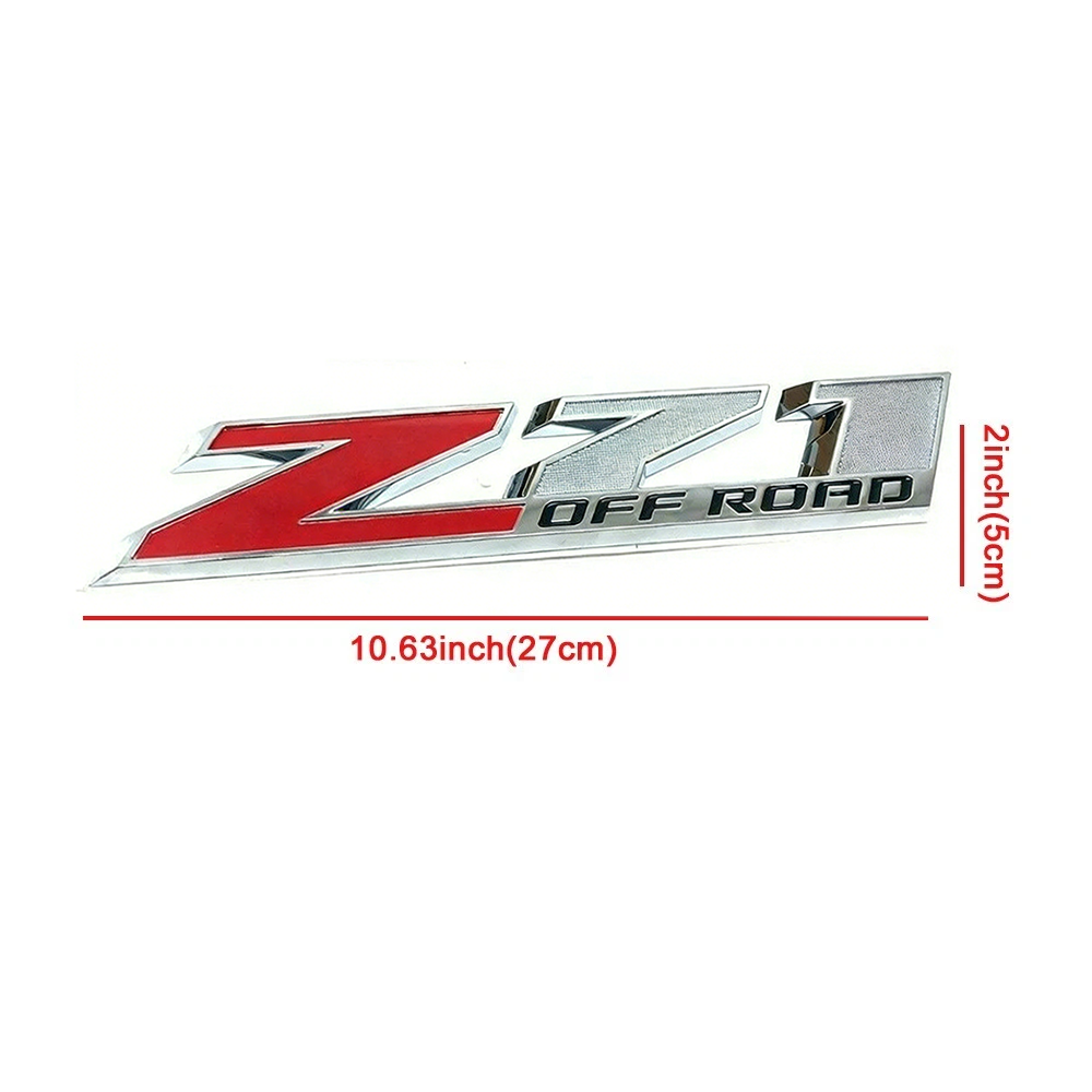 2Pc 2016-2020 Colorado Plastic Z71 Off Road Letter Red Chrome Chevrolet 84126998