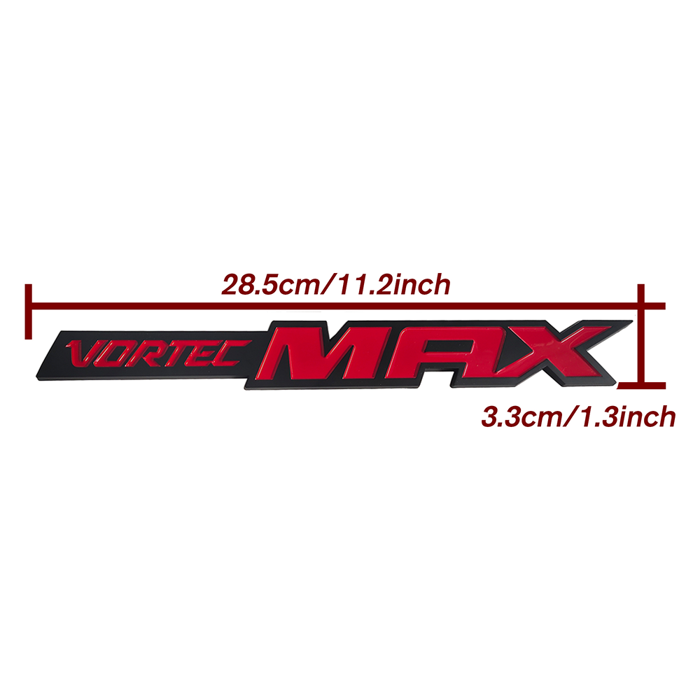 2Pcs Silverado Sierra ABS Plastics Vortec Max Fender Side Rear Badge Black Red Chevrolet