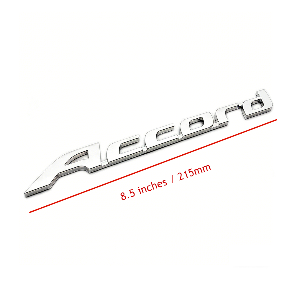 1Pcs 2008-2017 Accord ABS Plastics Rear Tailgate Letter Gloss Silver Honda 75722-T2A-A01