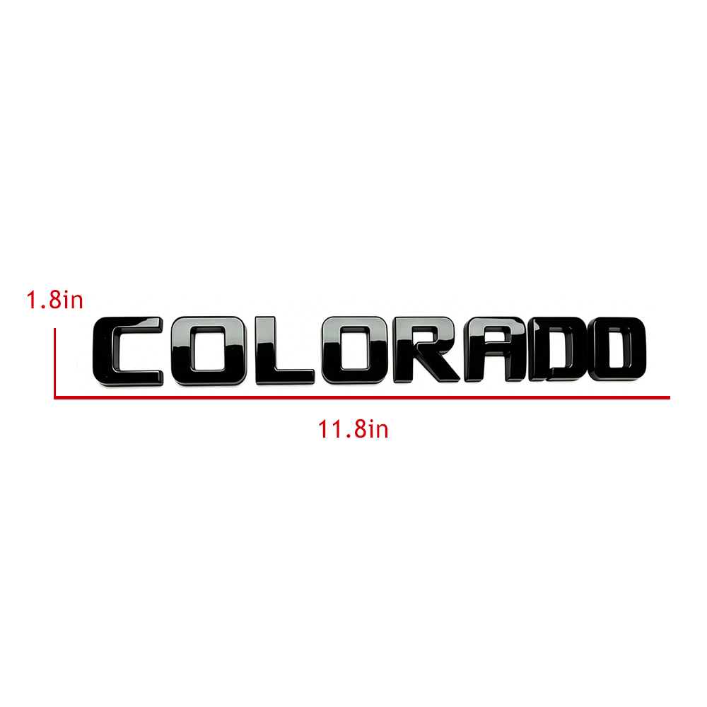 3Pcs 2007-2020 Colorado ABS Plastics Letter Gloss Black Chevrolet 