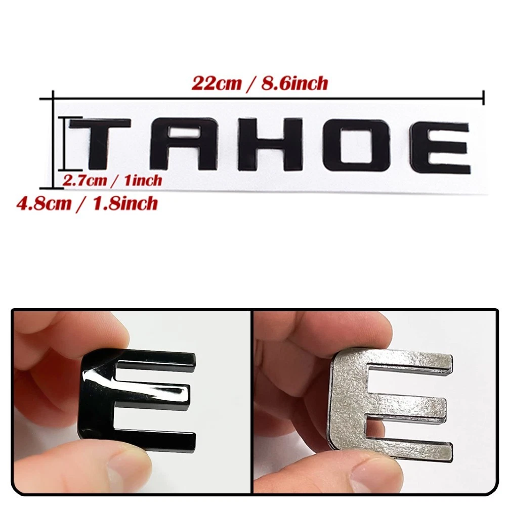 5Pcs 2007-2020 Tahoe LTZ ABS Plastics Letter Gloss Black Chevrolet 