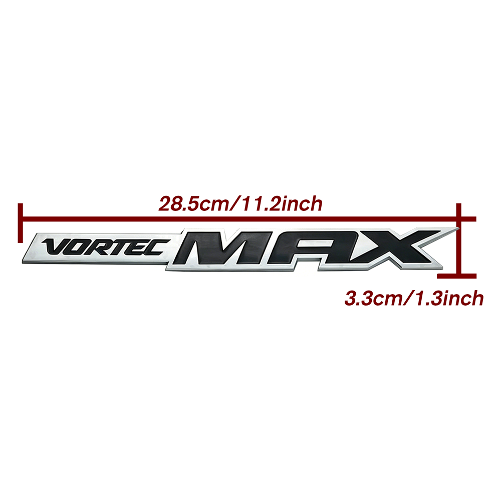 2Pcs Silverado Sierra ABS Plastics Vortec Max Fender Side Rear Badge Black Silver Chevrolet