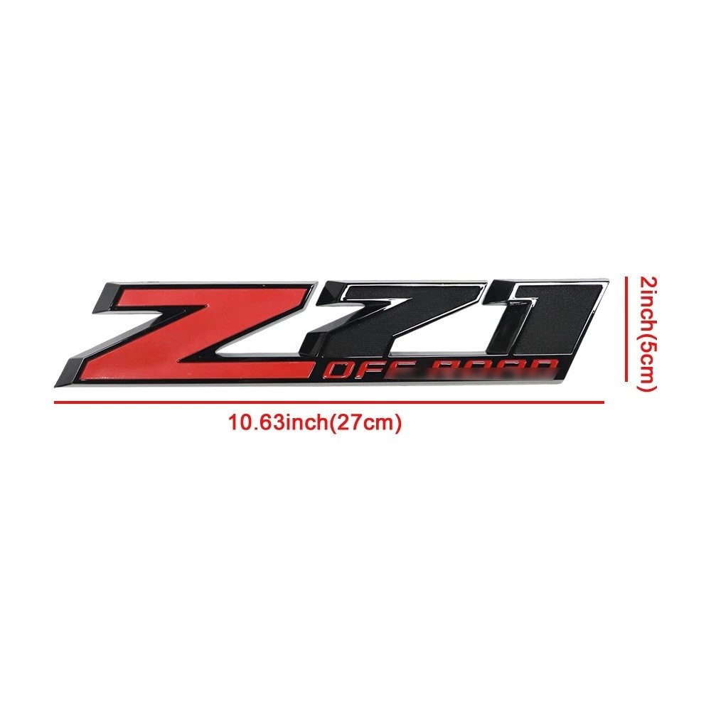 2Pc 2016-2020 Colorado Plastic Z71 Off Road Letter Black Red Chevrolet 84126998