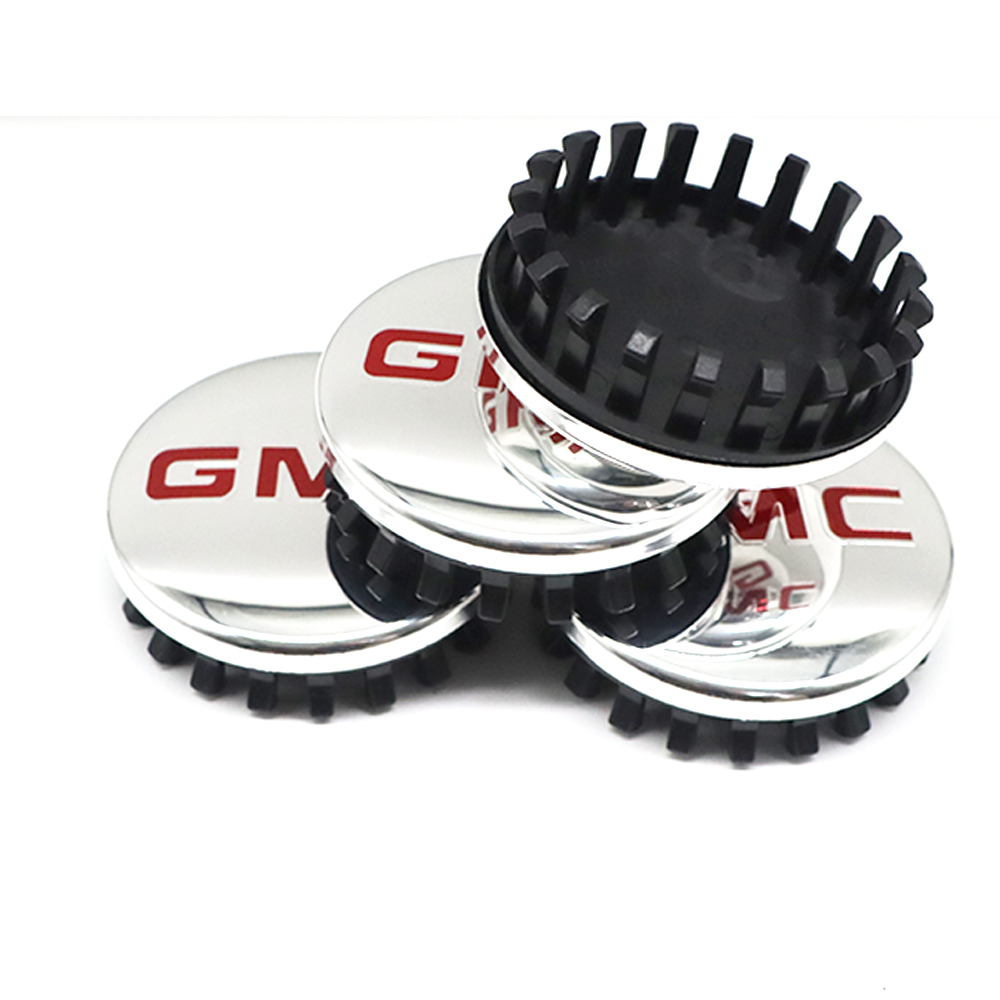 Chrome & Red 83mm Center Cap for GMC Sierra, Yukon & Chevrolet Silverado, Tahoe | OE# 22837060