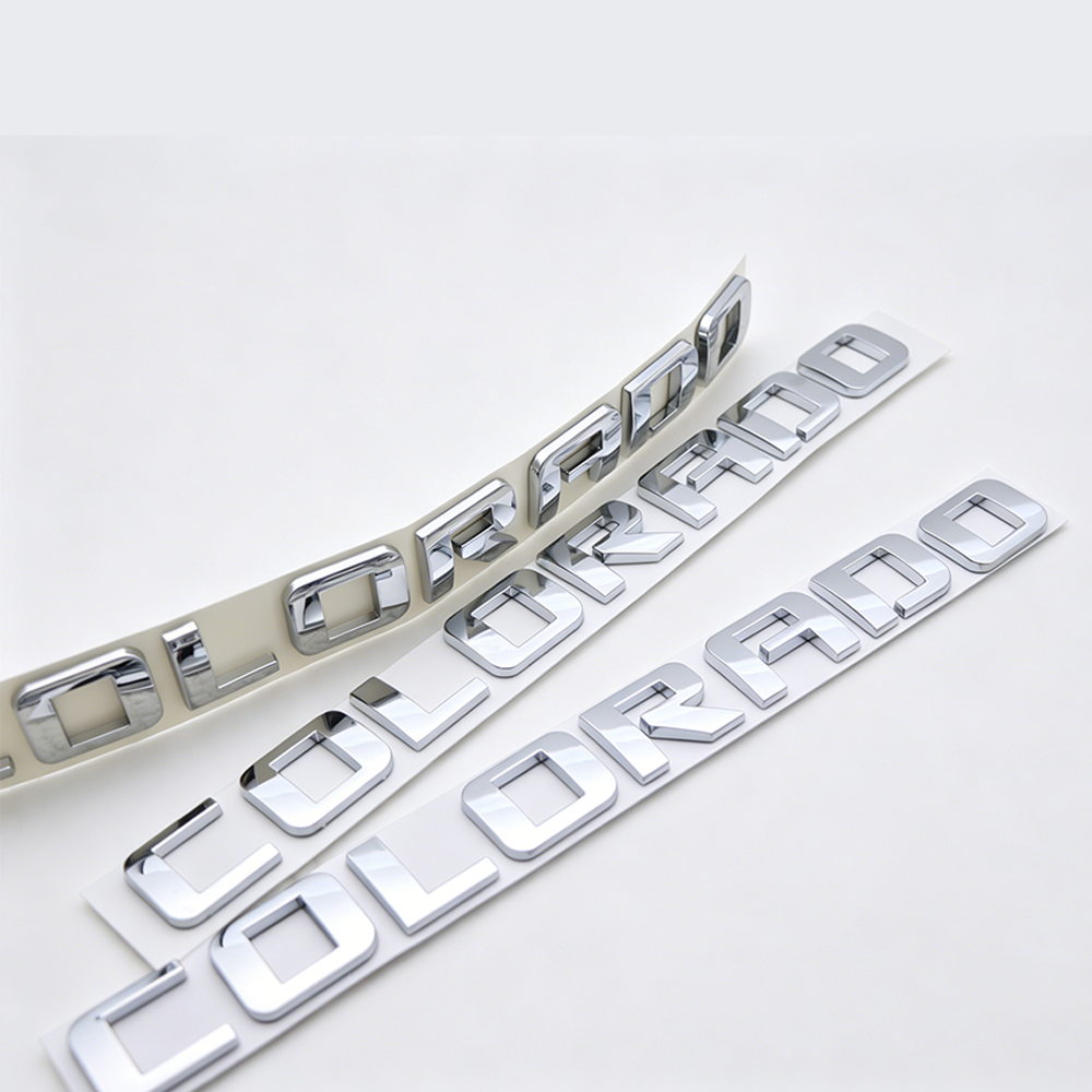 3Pcs 2007-2020 Colorado ABS Plastics Letter Gloss Silver Chevrolet 