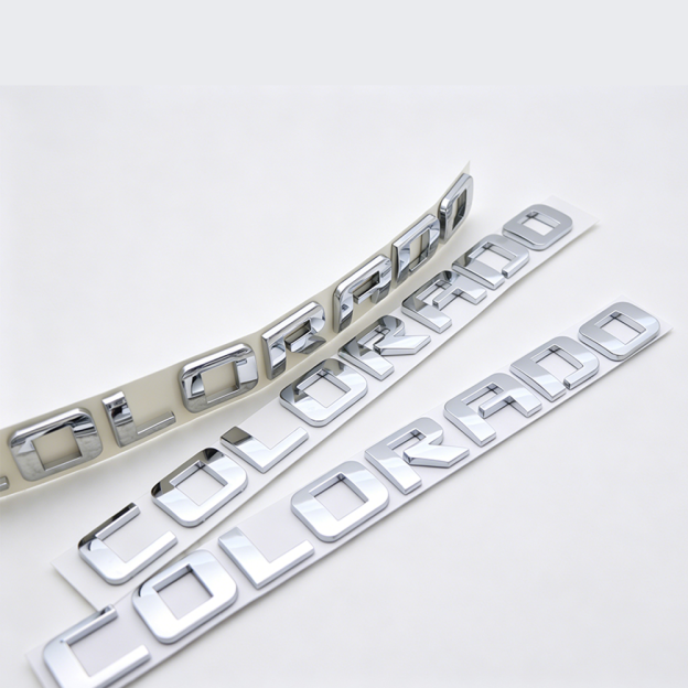 3Pcs 2007-2020 Colorado ABS Plastics Letter Gloss Silver Chevrolet 