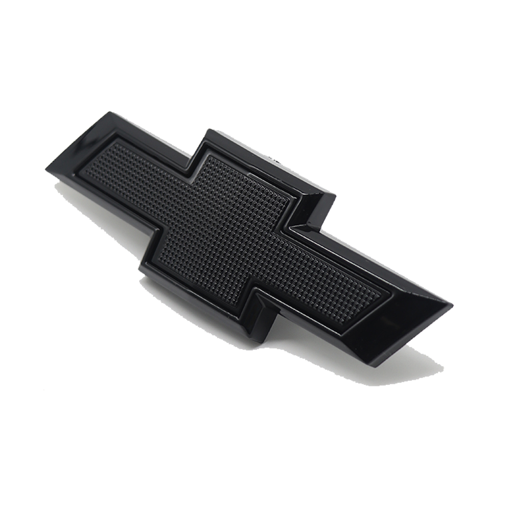 1Pc 2019-2024 Silverado Plastic Front Bowtie Grille Emblem Gloss Black Chevy 84293092