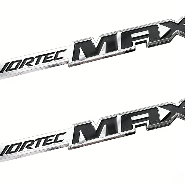 2Pcs Silverado Sierra ABS Plastics Vortec Max Fender Side Rear Badge Black Silver Chevrolet