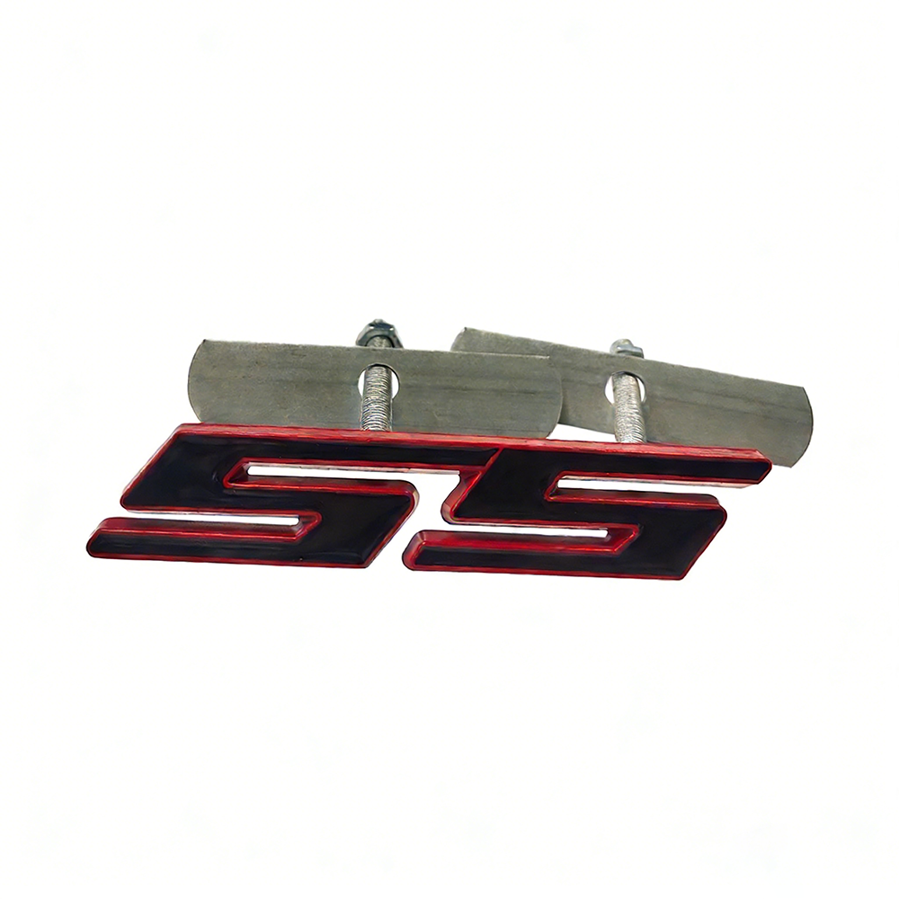 1Set 1970-2015 Camaro Zinc Alloy Front Grille SS Emblem Black Red Chevrolet