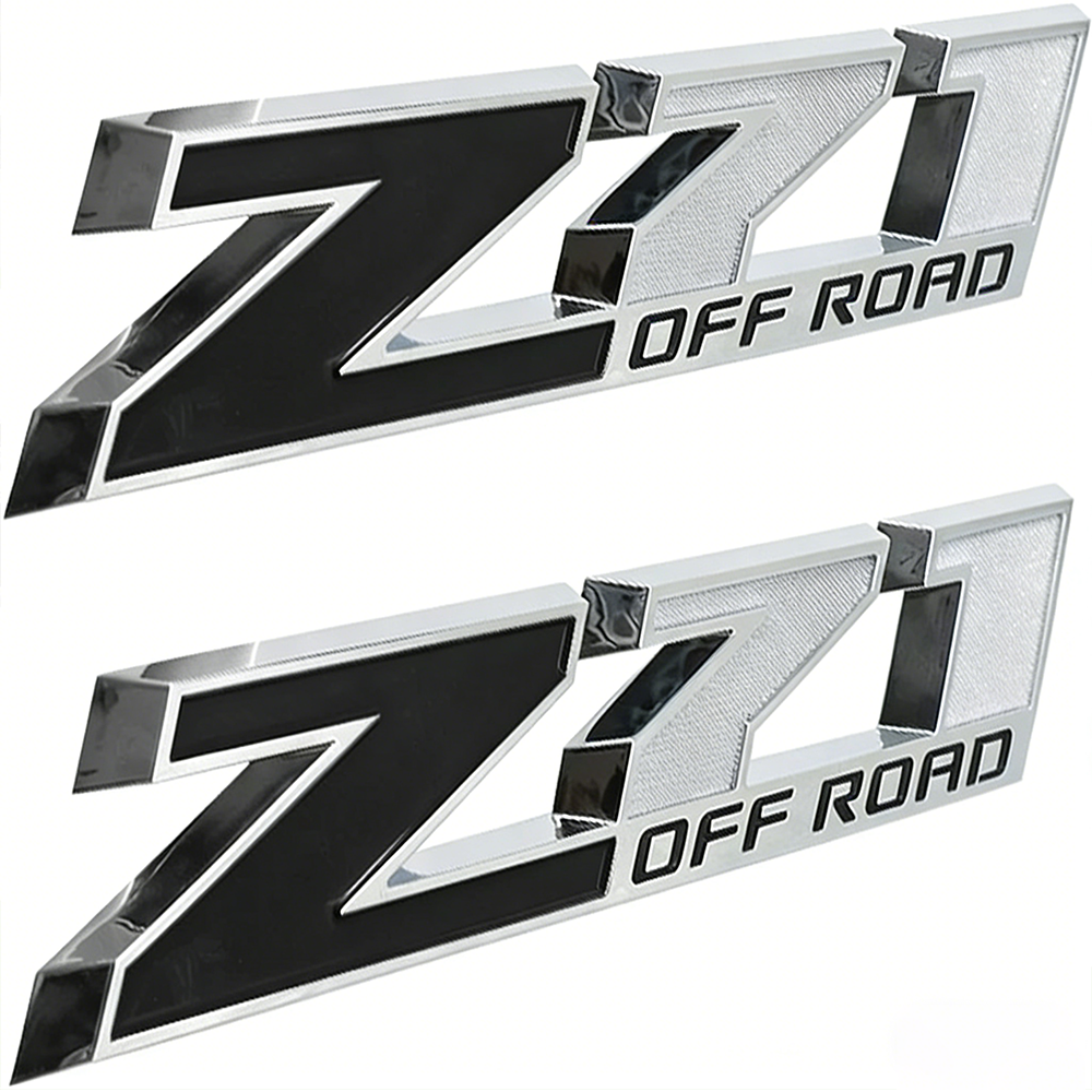 2Pc 2016-2020 Colorado Plastic Z71 Off Road Letter Black Silver Chevrolet 84126998