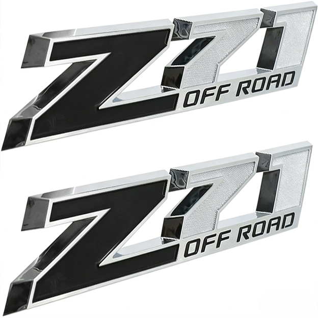 2Pc 2016-2020 Colorado Plastic Z71 Off Road Letter Black Silver Chevrolet 84126998