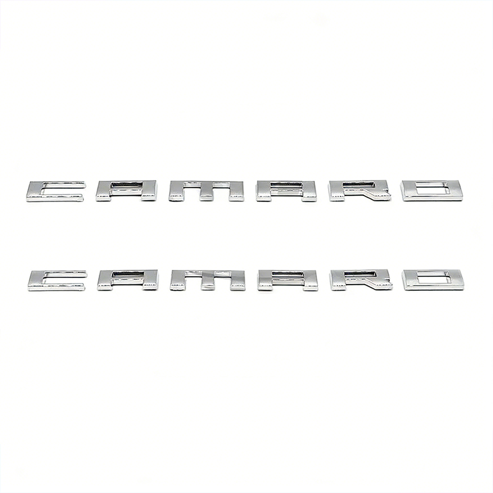 2PcS 2010-2015 Camaro ABS Plastics Letter Gloss Silver Chevrolet 
