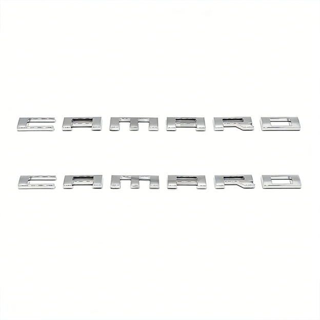 2PcS 2010-2015 Camaro ABS Plastics Letter Gloss Silver Chevrolet 