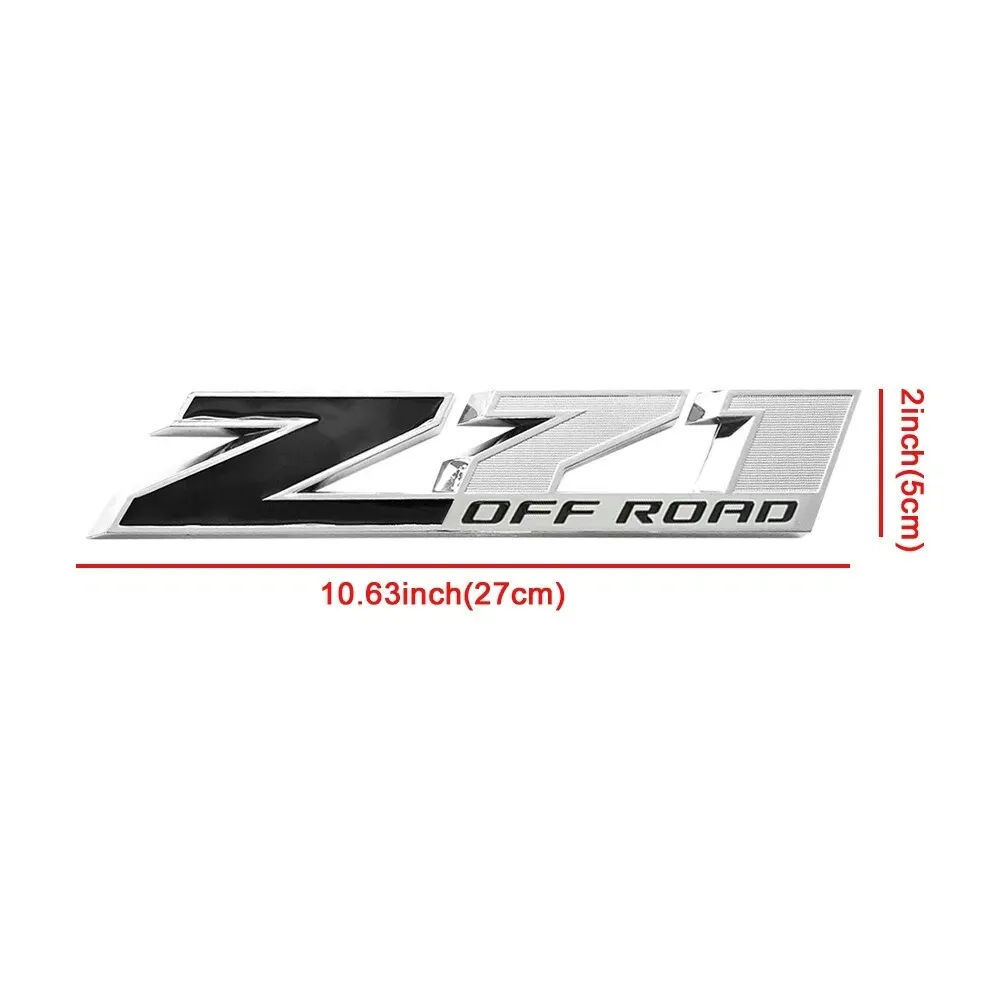 2Pc 2016-2020 Colorado Plastic Z71 Off Road Letter Black Silver Chevrolet 84126998
