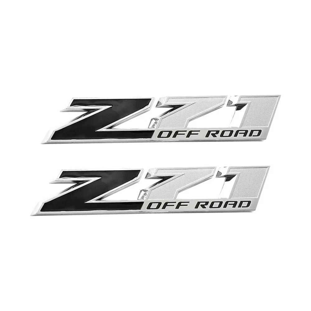 2Pc 2016-2020 Colorado Plastic Z71 Off Road Letter Black Silver Chevrolet 84126998