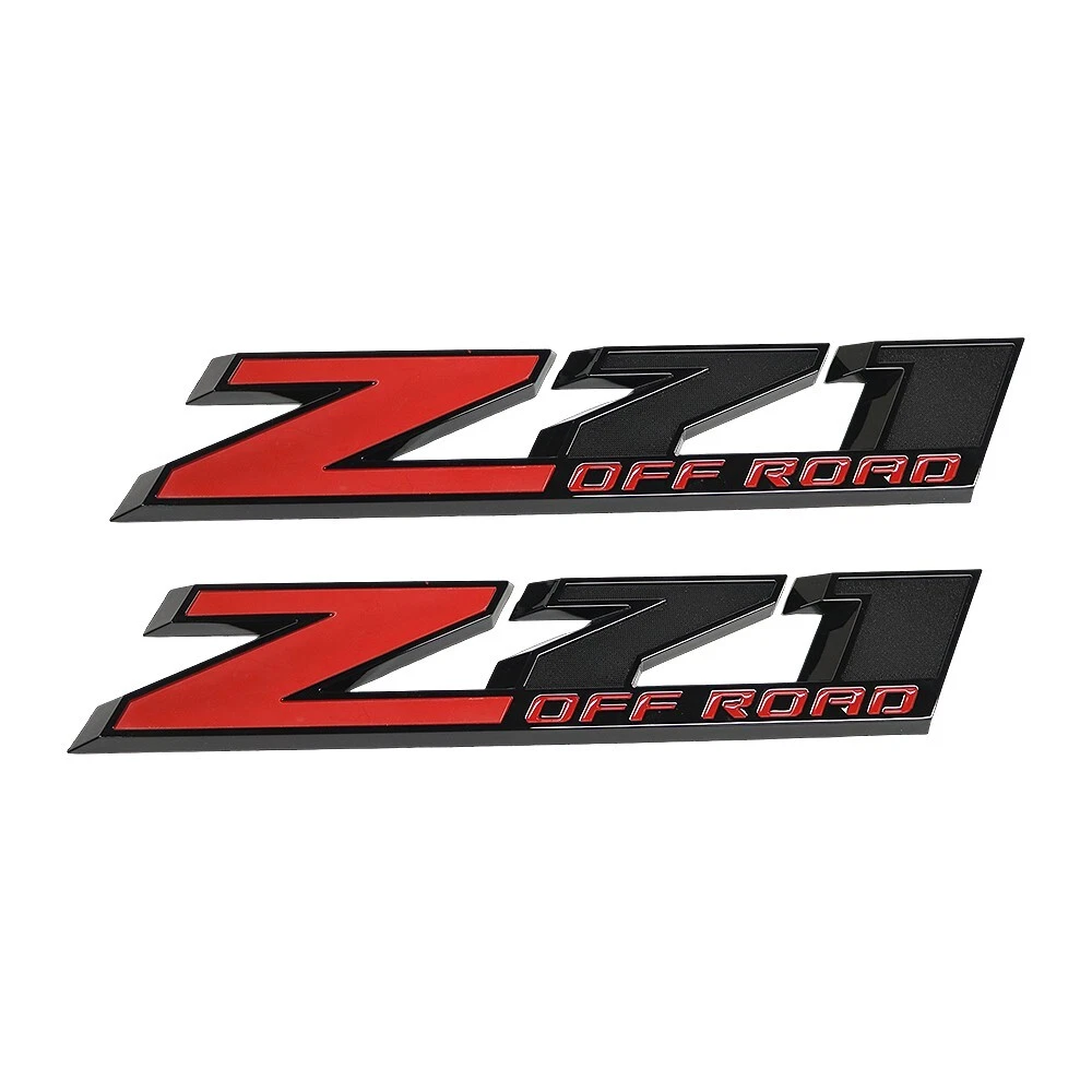 2Pc 2016-2020 Colorado Plastic Z71 Off Road Letter Black Red Chevrolet 84126998