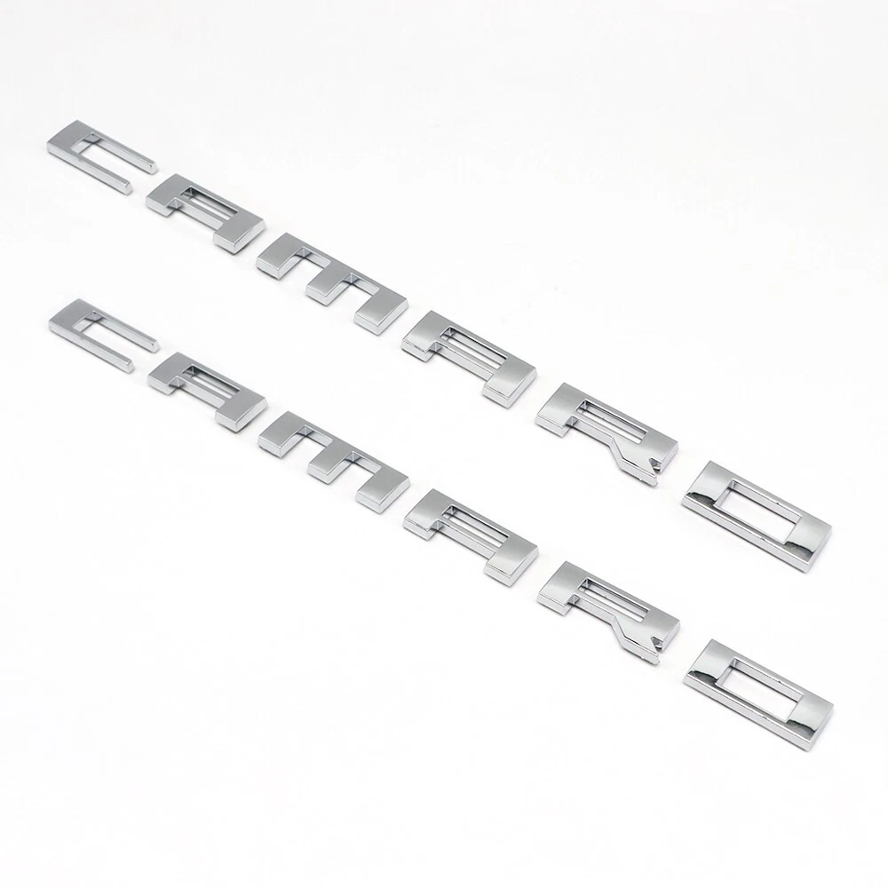 2PcS 2010-2015 Camaro ABS Plastics Letter Gloss Silver Chevrolet 