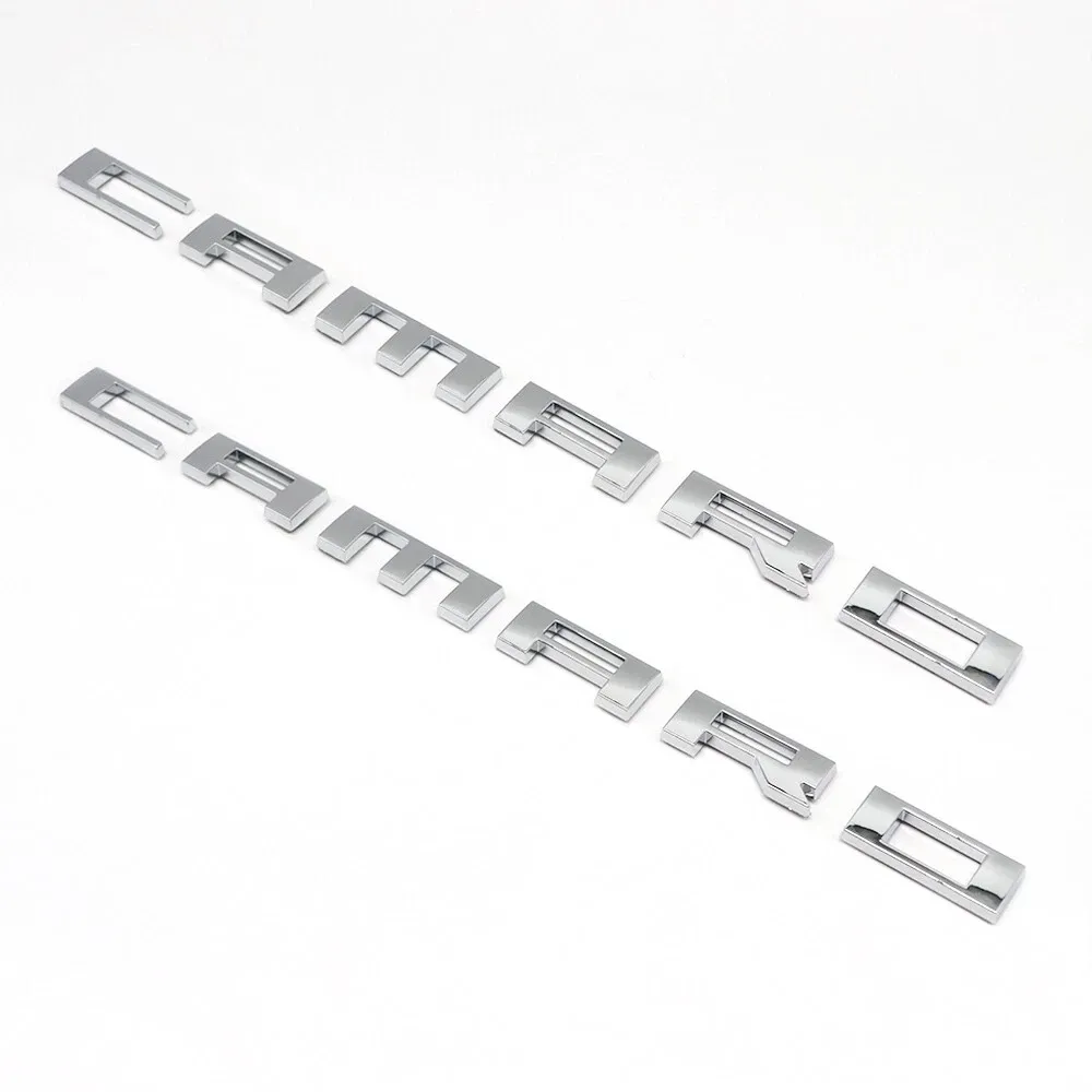 2PcS 2010-2015 Camaro ABS Plastics Letter Gloss Silver Chevrolet 