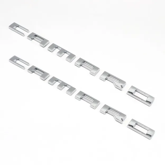 2PcS 2010-2015 Camaro ABS Plastics Letter Gloss Silver Chevrolet 
