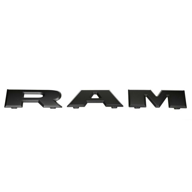 Dodge RAM 1500 2019-2023 Front Grille Emblem Grill Badge Nameplate Matte Black