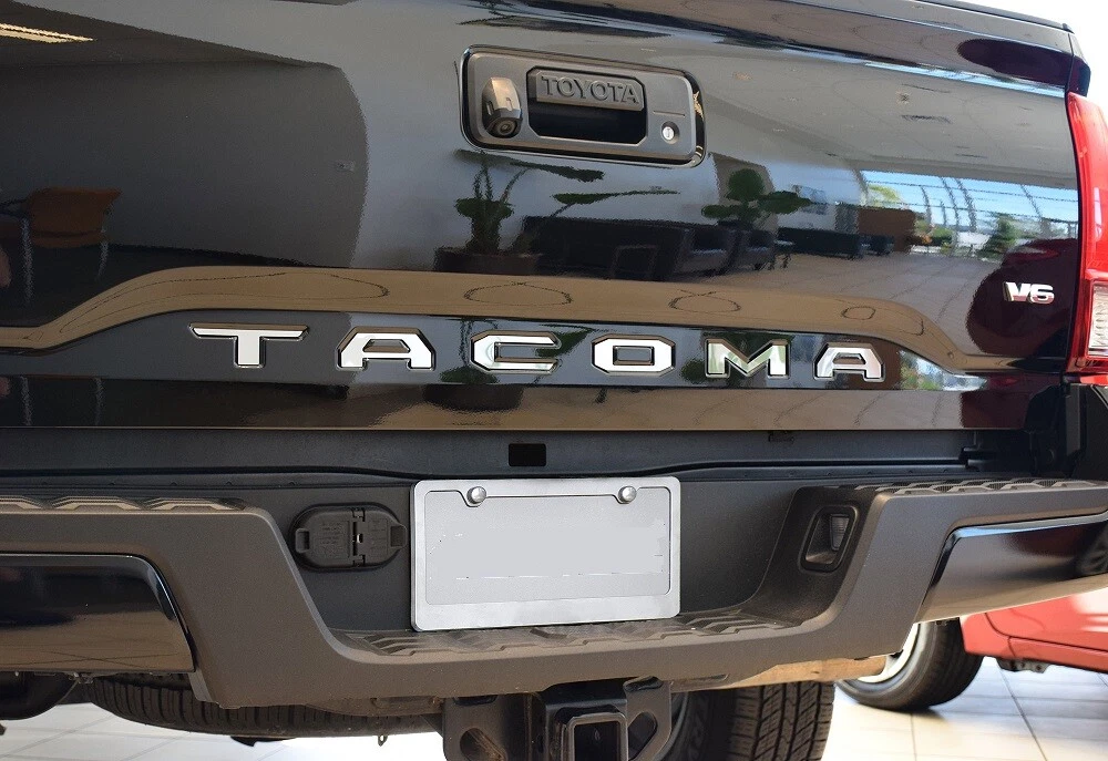1 Set 2024-2026 Tacoma Abs Plastic Tailgate Letters Gloss Chrome Toyota 