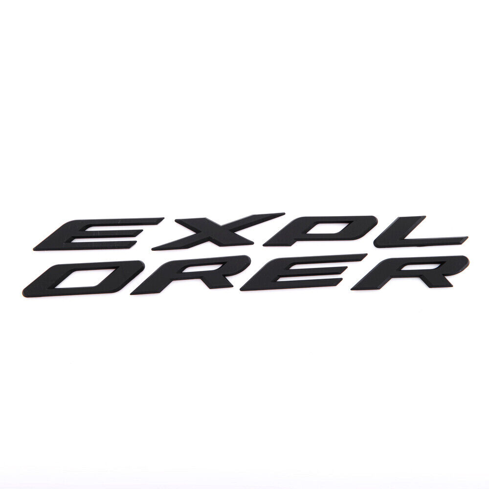 2011-2024 Explorer Front Hood Letters ABS Gloss Black Ford 3D Raised Stickers Decals