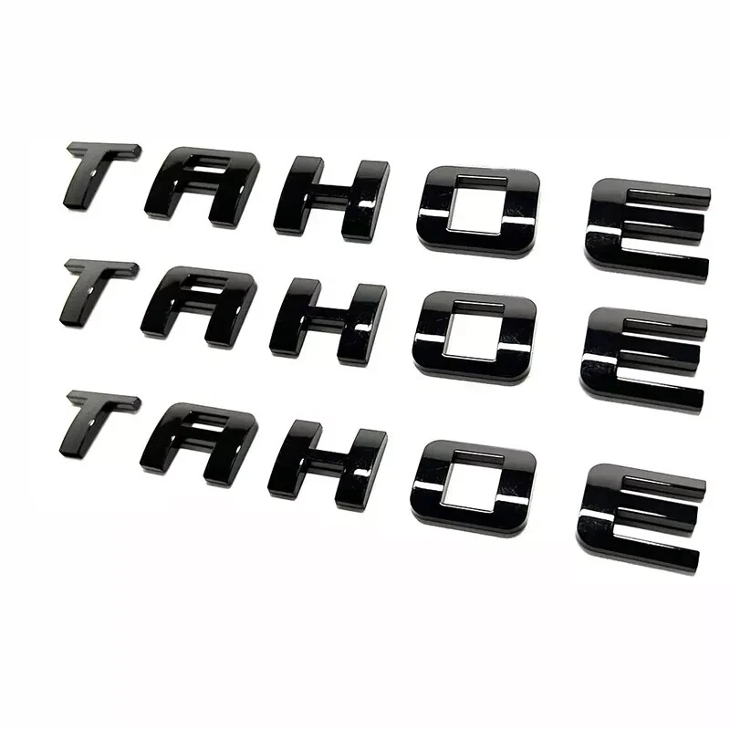 3Pcs 2007-2020 Tahoe ABS Plastics Letter Gloss Black Chevrolet 