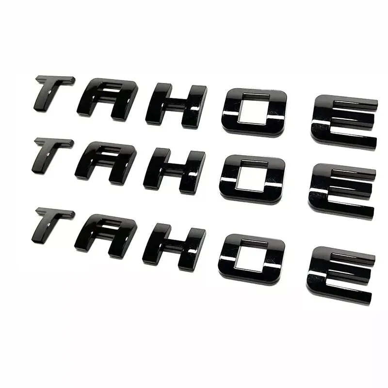 3Pcs 2007-2020 Tahoe ABS Plastics Letter Gloss Black Chevrolet 