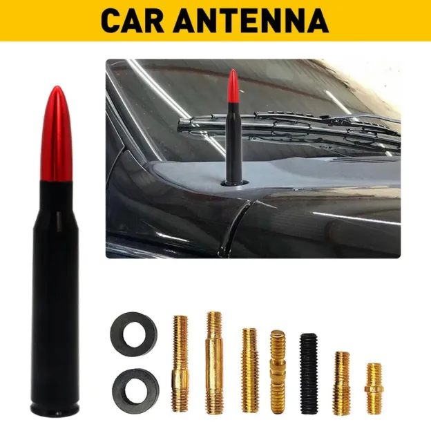 5.5" Red BULLET ANTENNA 50 CAL FOR DODGE RAM 1500 2500 3500 FORD F150 F250 US
