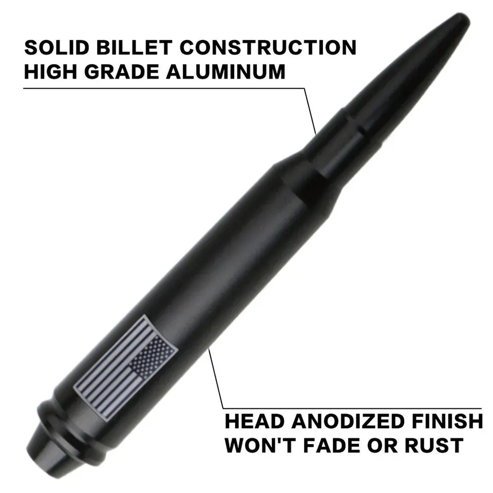 5.7inch 50 Cal Black Short Bullet Antenna for JEEP WRANGLER 2007-2023