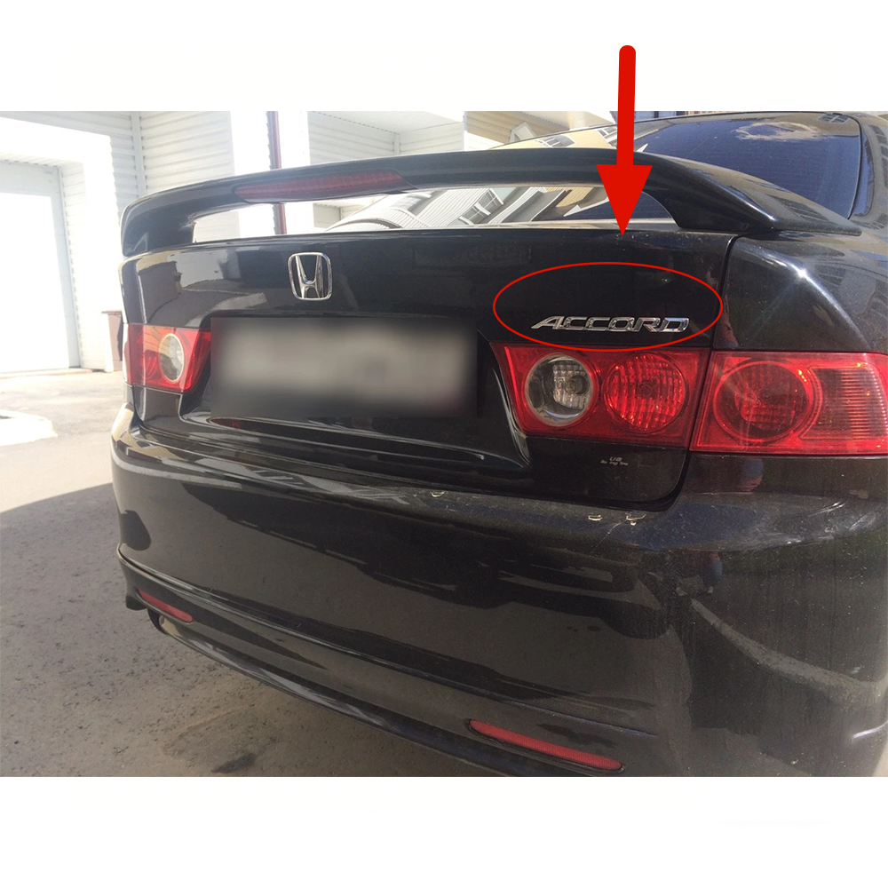 1Pcs 2008-2017 Accord ABS Plastics Rear Tailgate Letter Gloss Silver Honda 75722-T2A-A01