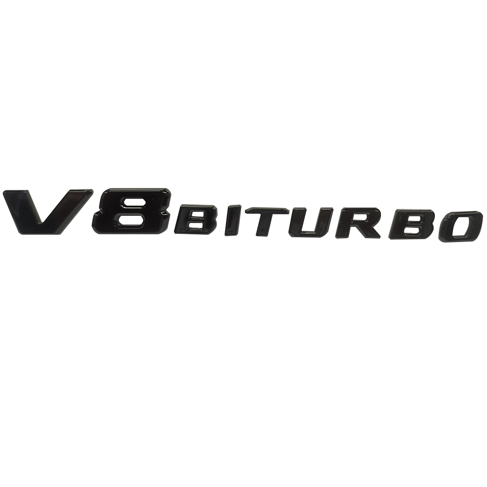 Mercedes Benz AMG 2015-2024 C63 E63 CL63 V8 BiTurbo Emblems Side Fender 3D Raised Letters Badges