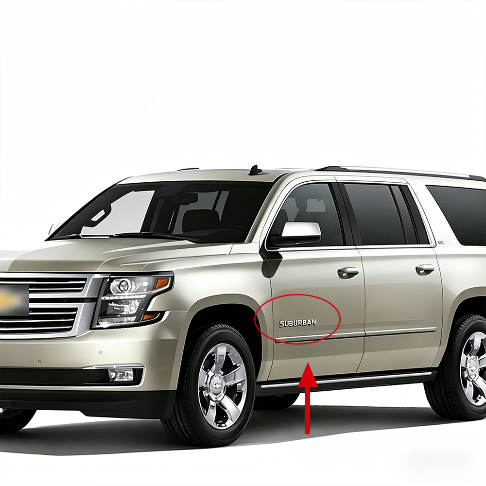3Pcs 2007-2020 Suburban 3500 HD ABS Plastics Letter Gloss Silver Chevrolet 